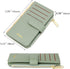 Badiya Credit Card Holder for Women RFID Blocking Slim Wallet Bifold Multi Card Case Zipper Pocket with 3 ID Window...