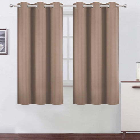 LEMOMO Cappuccino Blackout Curtains 38 x 54 Inch Length/Set of 2 Curtain Panels/Thermal Insulated Room Darkening Blackout Curtains for Bedroom...