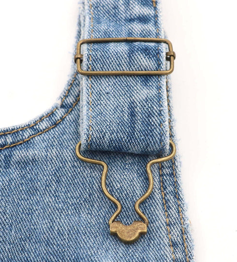 BIKICOCO Overall Suspender Dungaree Buckles, 1-1/2'' Wide Bottom, for Rompers Sewing DIY, Bronze - Pack of 20...