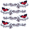 OIIKI Butterfly Flower Car Stickers, 2 Sets - Vinyl Side & Bumper Decals, Universal Scratch Resistant - Red & Black (4 Pcs)...