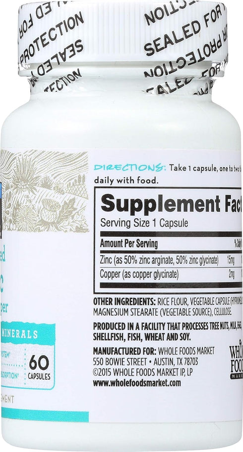 365 Everyday Value, Chelated Zinc plus Copper, 60 ct...