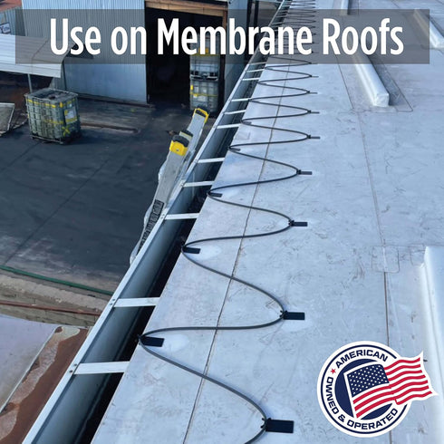 Sticky Clip - Self-Adhesive Heat Cable Roof Clips for Mounting Heating Cable to Rubber, TPO, PVC & All Smooth Metal Surfaces - Roofing & Gutter Pr...