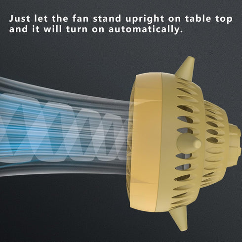Rehomy Tabletop Air Circulator Fan Cordless, 5 Inch Rechargeable Quiet Personal Fan with Smart Sensor Operated, 3 Speeds, Interesting Desktop Fan ...