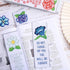 ORIGACH 6 Set Cross Stitch Bookmark Kit for Beginner Flower and Bible Verse Pattern DIY Stamped Embroidery Bookmark Kit with 19 Colors Embroidery ...