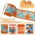 Fall Wired Edge Ribbon 24 Yards Autumn Pumpkin Truck Ribbon Orange Blue Plaids Thankful Fabric Craft Ribbon for Thanksgiving Wreath Bow Making DIY...