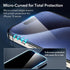 ESR 3+1 Pack Armorite Screen Protector Set for iPhone 15 Pro Max, Ultra-tough Tempered Glass, Easy Installation Frame, 3-Pack with 1 Set of Indivi...