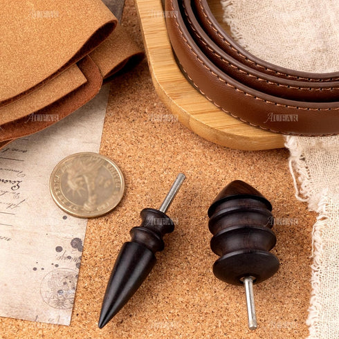 AUEAR, 2 Pack Leather Burnished Bits for Rotary Burnisher Tools PU Burnishing Tips Clean Edges of DIY Crafts Projects...