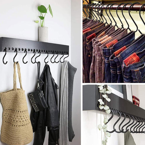 20 Pack 3.5 Inch S Hooks Heavy Duty for Plants, Hangings, Outdoor, Lights, Cups - Large Hangers for Kitchen, Bathroom, Bedroom and Office (Silver)...