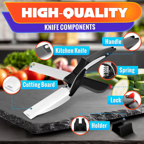 Vegetable Chopper Kitchen Scissors - Vegetable Scissors Food Cutter Quick Vegetable Cutter Knife Fruit Cutter Tools - Vegetable Slicer Food Choppe...