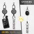 2 Pack Heavy Duty Retractable Keychain ID Badge Reels Retractable Carabiner Badge Holder with 31.5” Steel Cord, 9.0 oz...
