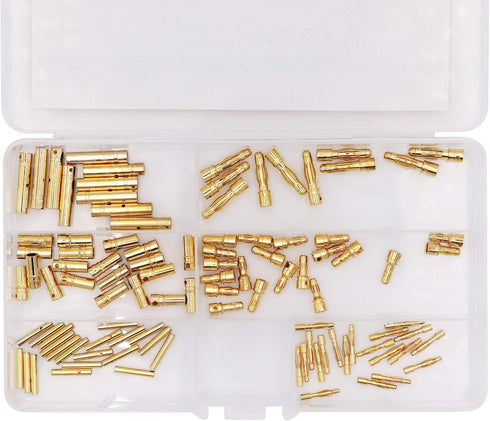 100PCS 2mm 3.5mm 4mm Female Male Gold Banana Bullet Connector Plug for RC Battery ESC Motor Wire Plug...