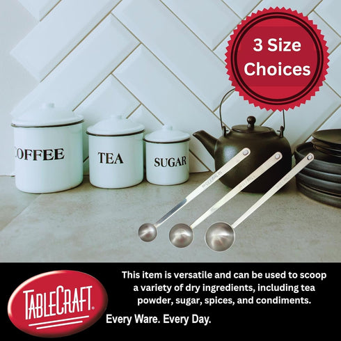 Tablecraft 2 Tablespoon Coffee Scoop, Stainless Steel, 9 Inch Long Handle Measuring Spoon, 30ml Two Tbsp Capacity, Restaurant, Cafe or Home Use...