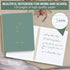 ABERLLS Spiral Notebook Journal For Women, Cute Dark Green 10.6" x 8.5" College Ruled Notebook with Lined Pages, Aesthetic Supplies to Stay Organi...