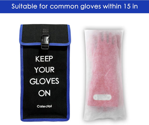 Cotton Twill Canvas Gloves Bag for Rubber Insulating Electrical high voltage insulated Gloves, Black (Pack of 1)...
