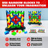 rokt&razo Creative Building Block Set for Toddlers, 30 Pattern Cards, Open-Ended Play Toy for Sensory Development and Problem Solving Skills...
