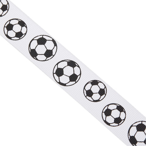 LUV RIBBONS GSO0708-SOC Grosgrain 7/8-Inch Sports Ribbon, 10-Yard, Soccer...