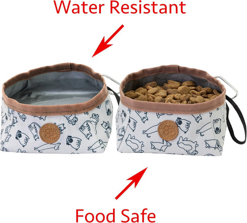 Sport Pet Travel Bowls - Soft Fabric 2pk...