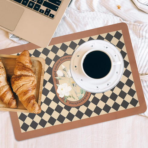 Coffee Mat, Coffee Bar Mat for Countertop Mat for Coffee Station Bar Mat, Dish Drying Mat for Kitchen Counter Drying Mat, Under Coffee Maker Espre...