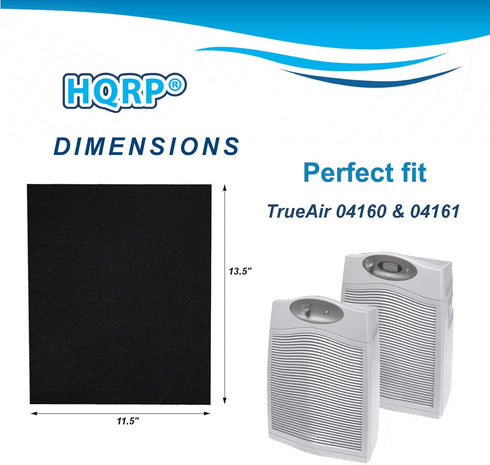 HQRP 6-Pack Carbon Filters Compatible with Hamilton Beach 04922 Replacement fits TrueAir 04160, 04161 models, fits 04912 HEPA Filter...