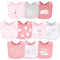 Luvable Friends Unisex Baby Interlock Cotton Drooler Bibs, Girl Basic Elephant, One Size...
