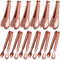 12 Pieces Mini Serving Tongs Small Tongs Serving Utensils, Ice Tongs Mini Sugar Tongs, Small Tongs for Appetizers, 5 Inch and 4 Inch(Rose Gold)...