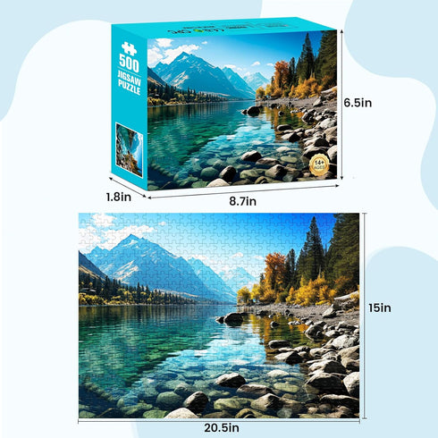 500 Piece Puzzle for Adults, Jigsaw Puzzle,Glacier Park Jigsaw Puzzles 500 Pieces Birthday Party for Family Kids and Adults Funny Puzzle for Adult...