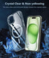 FNTCASE for iPhone 15-Plus Phone Case: Clear Case Military Grade Shockproof Protective Magnetic Cell Phone Cover, Anti Yellowing Scratch-Resistant...