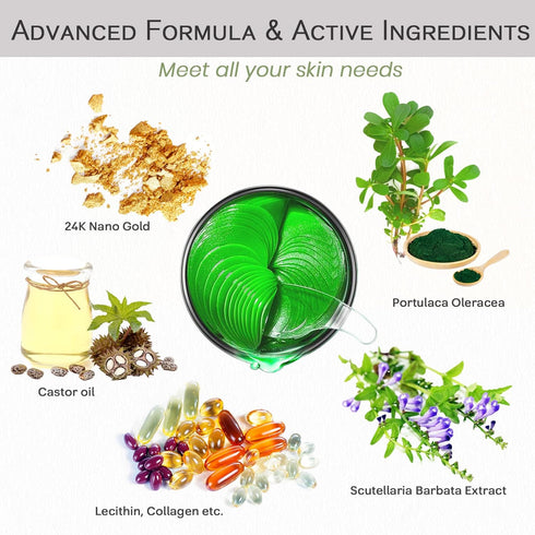 Under Eye Patches for Dark Circles and Puffiness - Under Eye Masks Anti-Aging Collagen Hyaluronic Acid, Reduce Dark Circles & Wrinkles Skincare Be...