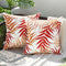 MIULEE Pack of 2 Decorative Outdoor Waterproof Throw Pillow Covers Patio Pillow Cases Natural Leaves Pattern Spring Square Cushion Shams Shell for...