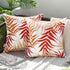 MIULEE Pack of 2 Decorative Outdoor Waterproof Throw Pillow Covers Patio Pillow Cases Natural Leaves Pattern Spring Square Cushion Shams Shell for...