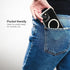 ENCASED Clear Case for iPhone 15 with Removable Magnetic Grip - Flat Collapsible Phone Holder (Compatible with MagSafe)...