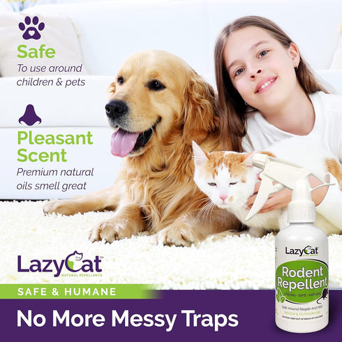 Peppermint Oil Spray for Rodents Plus Cinnamon Oil - MAX Power Mouse Repellent for Home RV Campers Boats Car Engines – Repel Mice and Rats from Ho...