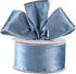 Dusty Blue Velvet Ribbon Wired 2.5" x 10 Yards Blue Christmas Wired Ribbon with Silver Metallic Back Silver Blue Wired Ribbon for Wreaths, Tree To...