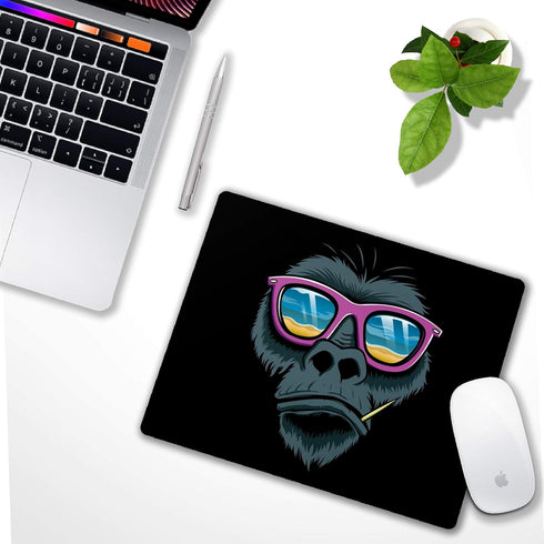 Mouse pad, computer mousepad with funny gorilla design, non-slip rubber mouse pad for home and office...