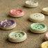 Unfinished Wooden Buttons - Round Wood Buttons for Crafts Sewing Sweater by Mandala Crafts Bulk 40 PCs 25mm 1 Inch Button with 4 Holes...