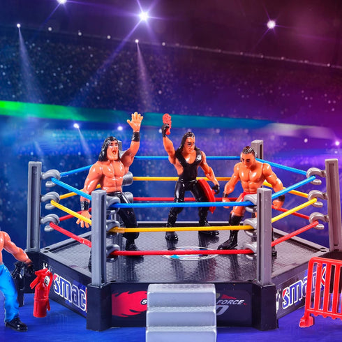 Skylety 32 Pcs Wrestling Toys Wrestler Warriors Toys with 12 Mini Wrestlers Action Figures Wrestling Figures Toys, 20 Realistic Accessories Realis...