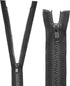 Mandala Crafts #5 Molded Resin Tooth Black Separating Zippers - 16 Inch Heavy Duty Plastic Zippers for Sewing Jackets, Coats, Bags, and Crafts...