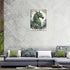 Dragon Wall Art Green Dragon Pictures Wall Decor Dragon Leaf Canvas Nature Painting Modern Artwork Home Decoration for Bathroom Living Room Bedroo...