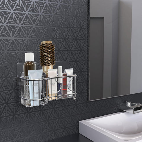 Simple Houseware Stainless Steel 6 Slots Toothbrush Holder Adhesive Wall Organizer, Chrome...