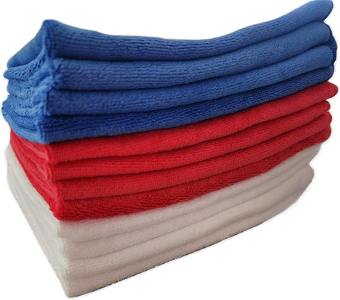 Reusable Cleaning Cloths, Red,blue,white, CT22DEFU1101-1...