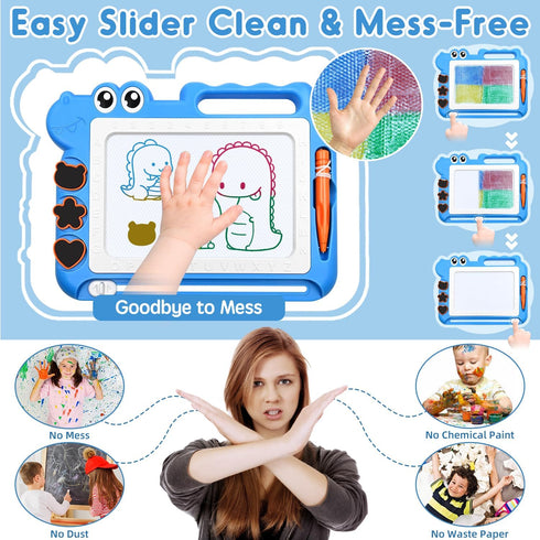 AiTuiTui Magnetic Drawing Board Toddler Toys Gift for 2 3 Year Old Girls Boys, Sketch Writing Doodle Pad Age 2-4 Travel Games, Educational Learnin...