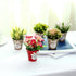 LUEUR Set of 6 Potted Artificial Flowers Fake Flowers with Vase Faux Flowers in Pot, Spring Decor for Home Office Floral Arrangement for Table Din...