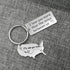 Xiahuyu Long Distance Relationship Gift Keychain I Love You More Than The Miles Between Us Keychain Going Away Gift Girlfriend Boyfriend Gifts Per...