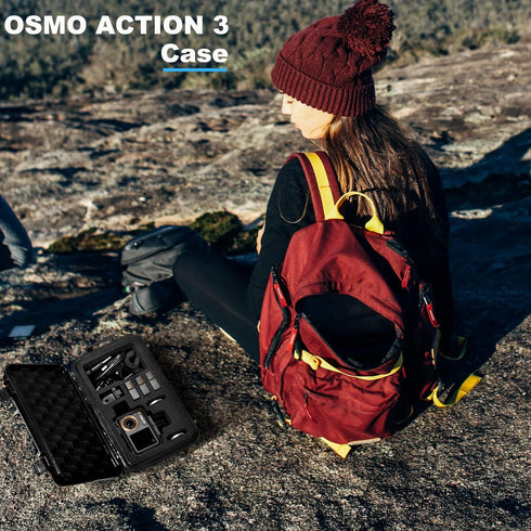 Lekufee Small Waterproof Carrying Case for DJI Osmo Action 4/Osmo Action 3 Camera and Accessories(Case Only)...