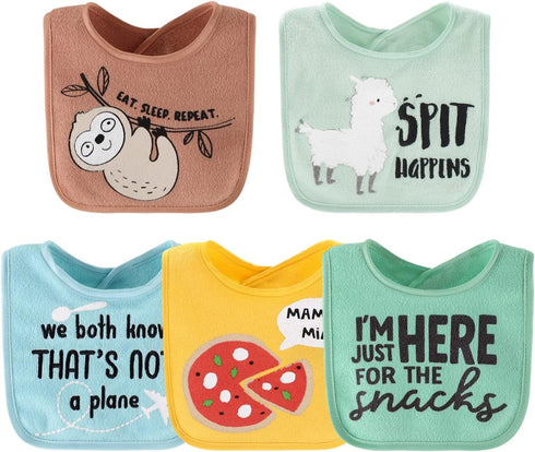 The Peanutshell Terry Baby Bib Set for Boys or Girls | Unisex 10 Pack Feeding, Teething, Drooling Hello Sunshine...