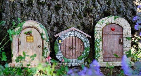 Top Collection 5.25" Miniature Fairy Garden & Terrarium Charming Round Door Decor, Small...