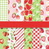 VIVIQUEN 24 Pack Sweet Strawberry Pattern Double-Sided Paper, 12-inches Fruit Plaid Textured Scrapbook Paper Craft Paper Folded Flat for DIY Backg...