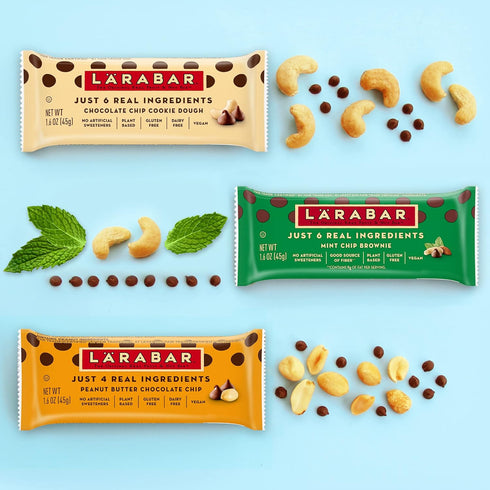Larabar Chocolate Chip Cookie Dough, Gluten Free Fruit & Nut Bar, 16 Ct...