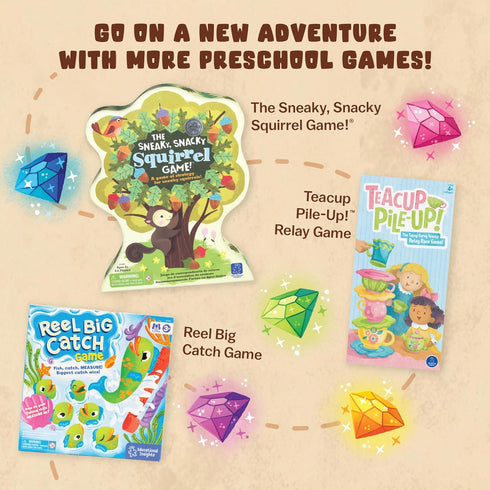 Educational Insights Ruby's Gem Quest Scissor Skills Game - Preschool Board Games, Sorting Toys for Toddlers, Gift for Ages 3+...