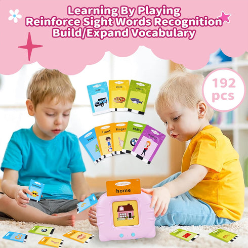 Talking Flash Cards with 382 Sight Words, Toddler Toys for Boys and Girls, Montessori Toys, Pocket Speech for Toddlers, Talking Flashcards for Tod...